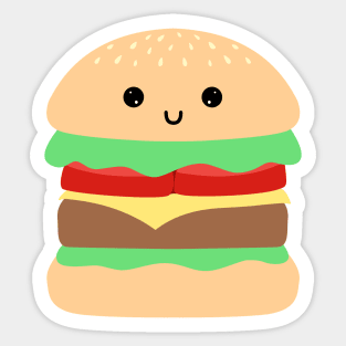 Hamburger Cute Kawaii design Sticker